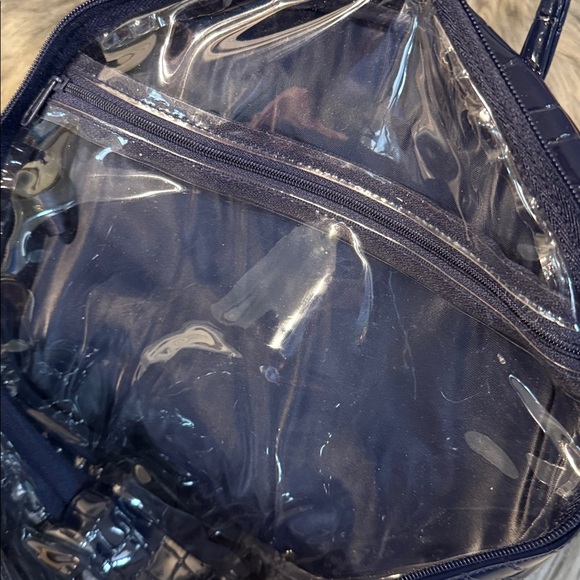 Vintage Givenchy Elegant Navy Blue Croc-Embossed Makeup Bag - Picture 4 of 9